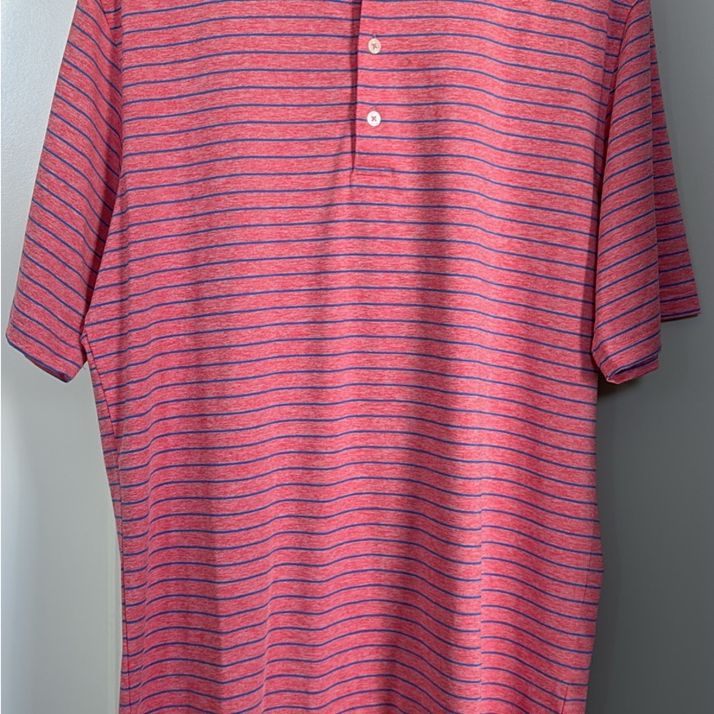 johnnie-O Red and Blue Polo Shirt